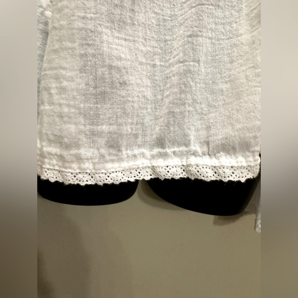 Anthropologie Odille White Cotton Flowy Top size S - Picture 9 of 13